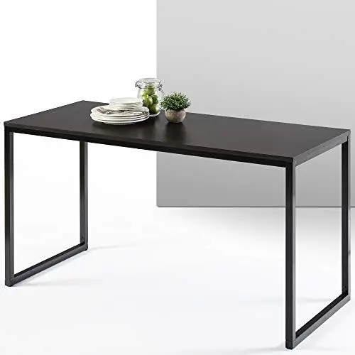Produktbild: Zinus Jennifer Desk Tisch 140x61x73 cm - Metall und Holz Bürotisch - Mehrzwecktisch - Dunkles Espressobraun und Schwarz