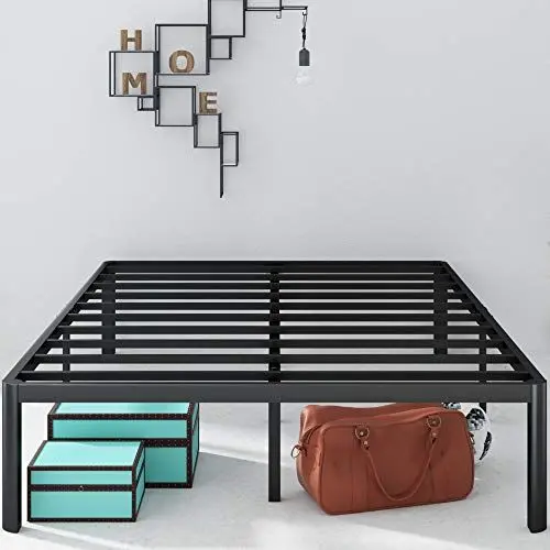 Produktbild: Zinus Van Bed 90x200 cm - Höhe 41 cm mit Stauraum unter dem Bett - Metall-Plattformbettrahmen - Schwarz