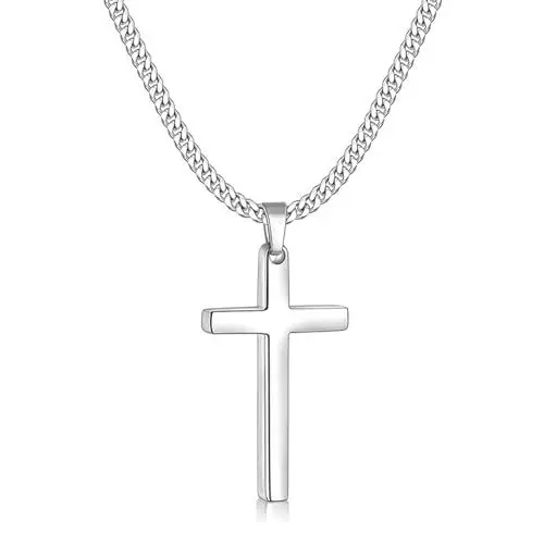 Produktbild: Zinvefa Herren Halskette Silberkette Panzerkette Damen, 3/5/7/9mm Klassische Edelstahl Herren Silber Kette Länge 50,55,60cm