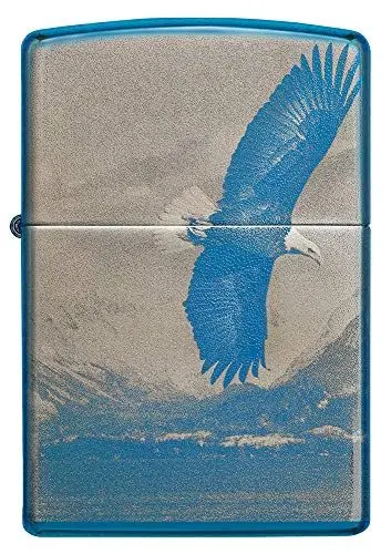 Produktbild: ZIPPO – Sturmfeuerzeug, Flying Eagle, 360° Photo Image, High Polish Blue, nachfüllbar, in hochwertiger Geschenkbox