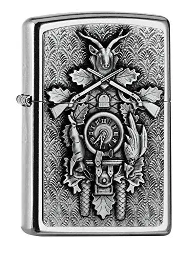 Produktbild: Zippo PL 207 Kuckucksuhr Emblem Feuerzeug, Messing, Design, 5,83,81,2