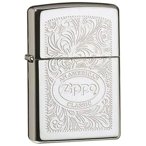 Produktbild: Zippo 50860628 Feuerzeug, Motiv An American Classic, 3,5 x 1 x 5,5 cm, Silber/Schwarz