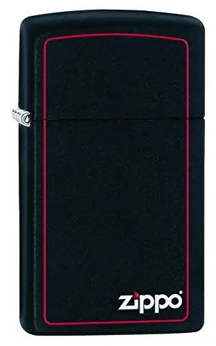 Produktbild: Zippo Black Matte Slim w/Border