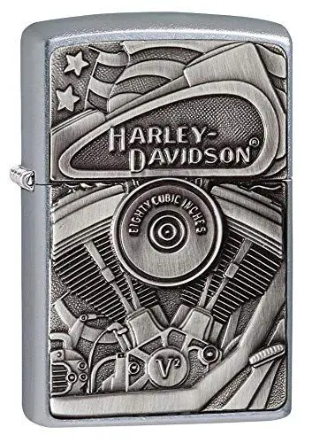 Produktbild: Zippo HD Motor Flag Winddichtes Feuerzeug, Street Chrom, Einheitsgröße
