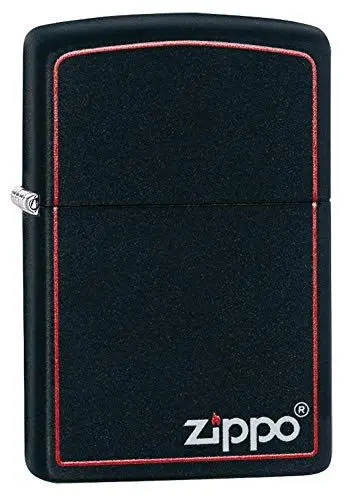 Produktbild: Original ZIPPO Feuerzeug Black Matte with Border & Logo