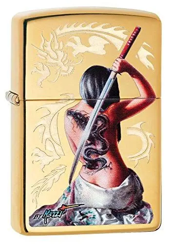 Produktbild: Zippo Unisex-Erwachsene MAZZI Dragon Tattoo MAZZI-29668-Choice Collection 2018-60004314-Suggested Retail: Euro 65,00, Silber, smal