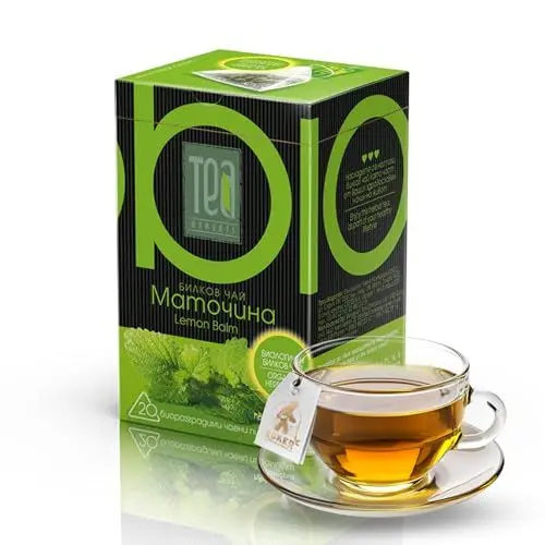 Produktbild: Zitronenmelisse Tee Bio 20 biodegradable pyramids - Caffeine-Free Herbal Tea Bags, baldrian Natural Lemon Balm, Unbleached & Biodegradable - Entspannungstee, Bio Tee, Pure Tee Melissentee