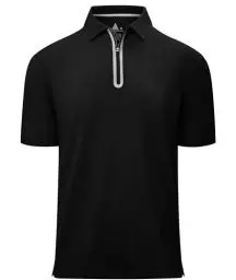 Produktbild: zitysport Poloshirt Herren mit Zipper Kurzarm Basic Polo Hemd Schnelltrocknend Golf T-Shirts Sport Atmungsaktiv Outdoor mit Reißverschluss Shirt Männer Casual Poloshirt(Schwarz-L)