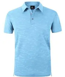 Produktbild: zitysport Poloshirt Kurzarm Herren Regular Fit Golf Shirt Schnelltrocknen Atmungsaktives Polohemd Herren Knitterfrei Outdoor Shirt Männer Sport Polo T-Shirts(Mondblau-M)
