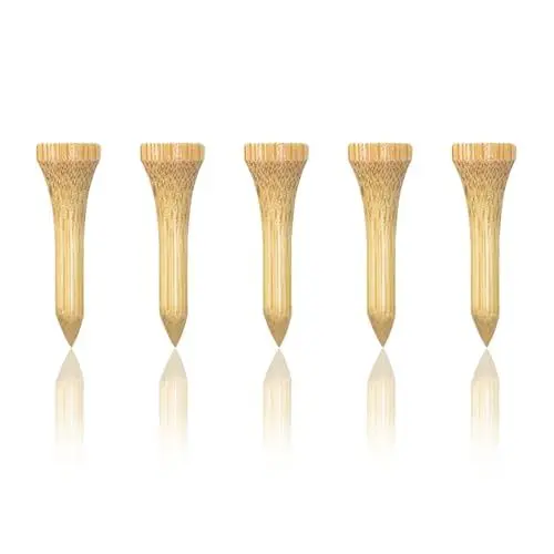 Produktbild: Zivisk Golf Tees Holz - 100 Stück 38mm Bambus Tees (Natürliche Farbe)