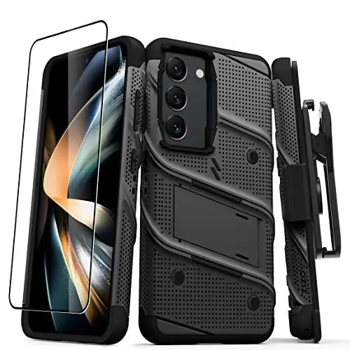 Produktbild: ZIZO Schutzhülle für Galaxy S23, mit Displayschutzfolie, Ständer, Schwarz