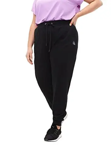 Produktbild: Zizzi Active by Damen Große Größen Trainingshose Lockere Passform Gr. Gr L Black - Plus Size Damen Kleidung