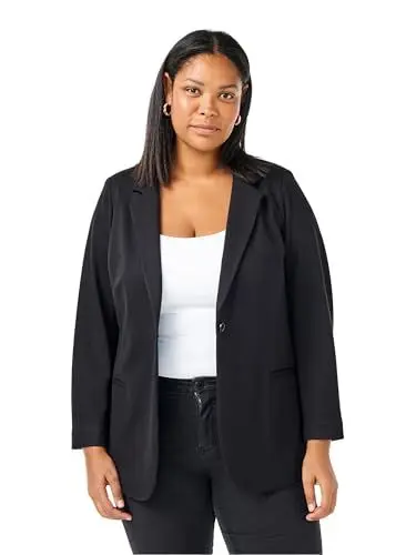 Produktbild: Zizzi Damen Große Größen Blazer Lange Ärmel Stretch Gr Gr 60 Black