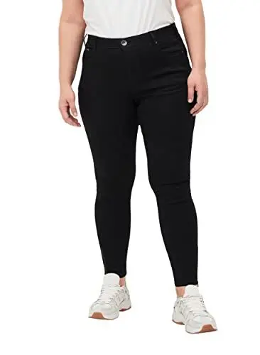 Produktbild: Zizzi Damen Große Größen Cropped Super Slim Fit Jeans Gr Gr 52 Black Denim - Plus Size Damen Kleidung