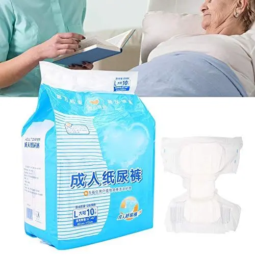Produktbild: ZJchao 10 Stück/Beutel Einwegwindeln für Erwachsene, Wasseraufnahme Inkontinenzhosen wasserdichte Unisex-Mütterpflegematten für Männer Frauen Älterer Schutz