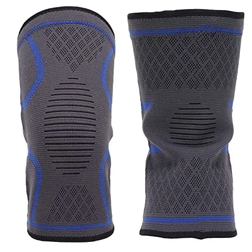 Produktbild: ZJchao 1er-Pack Kniekompressions-Ärmelbandage für Männer und Frauen, Rutschfeste Kniebandage Zum Laufen, Basketball-Fitnessstudio, Meniskusriss, ACL, Arthritis, Gelenkschmerzlinderung(L)