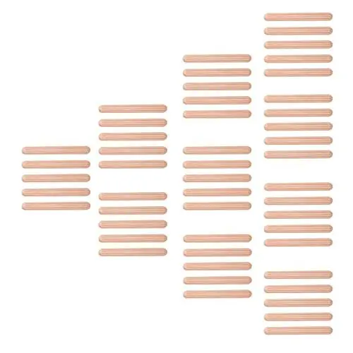 Produktbild: 50 Stück Schubladen Rund Geriffelt Holz Handwerk Dübel Stifte Stangen Holzdübel 50 Cm 5 Mm (M6 * 50 (50 STÜCKE)) kallax dübel
