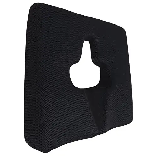 Produktbild: ZJchao Orthopädisches Sitzkissen, Anti-Dekubitus Kissen, Rutschfestes Orthopädisches Gel und Memory Foam Steißbeinkissen für Steißbeinschmerzen, Memory Foam Kissen Erhöht Sitzkomfort (Schwarz)