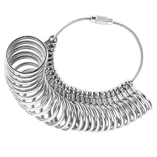 Produktbild: ZJchao Profi-UK Ringgrößen, Fingerring, Ringgröße/Ringgröße/Spanndorn, Messstab, Schmuck, Größe Messwerkzeug für UK A-Z, Frauen und Männer (Ring)