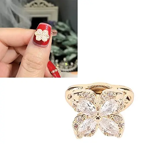Produktbild: ZJchao Schneeflocken Nageldekoration - Nagelstrass-Goldcharms für glänzende und einfache DIY-Nagelversorgung und -schmuck - für Nagelkunst DIY-Handwerk - attraktive 3D-Nail Art
