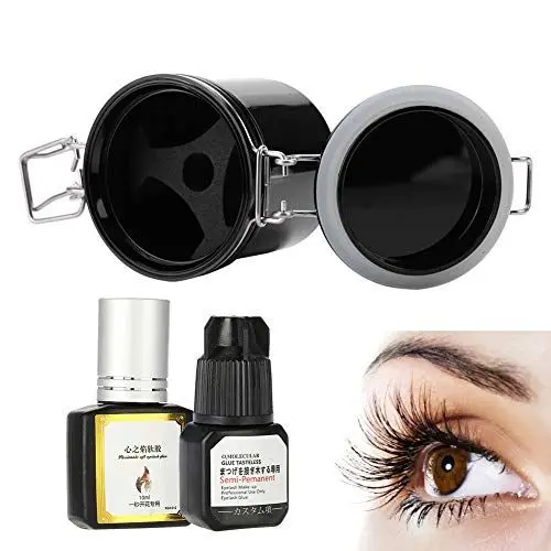 Produktbild: ZJchao Wimpernkleber Vorratstank, Aufbewahrungsbox, wiederverwendbarer Leimvorratsbehälter Versiegelter Vorratsbehälter für Trockenheit Ideal für falsche Wimpernverlängerung