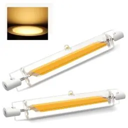 Produktbild: ZJZG R7S LED 118mm Dimmbar, 20W R7S 118mm LED Ersatz für 200W Halogen Leuchtmittel, R7S LED Leuchtmittel Stab Warmweiß 3000K 2000LM, Kein Flackern, 360°Abstrahlwinkel, 2er Pack