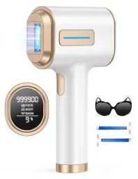 Produktbild: ZKMAGIC Haarentfernung Laser 0,8s Blitzlicht - IPL Geräte Haarentfernung mit IGBT 9 Intelligenzstufen, 999,900 Lichtimpulse Schmerzfreie Haarentfernungsgerät für Männer, Frauen, Beine, Körper
