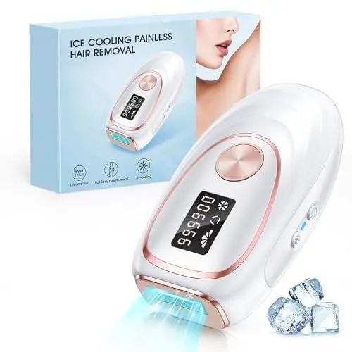 Produktbild: ZKMAGIC IPL Geräte Haarentfernung mit Kühlfunktion - 999,900 Lichtimpulse Schmerzfreie Laser Haarentfernungsgerät für Männer, Körper, Frauen