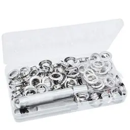 Produktbild: ZKSMNB Ösenzange Set, Grommet Werkzeug Kit 100 Sets Ösen 12 mm (1/2 Zoll) Tülle Werkzeuge für Schuhe, Gepäck, Leder, Plane, Zelte, Markisen, Schuhe