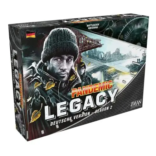 Produktbild: ZMan, Pandemic: Legacy – Season 2 (schwarz), Kennerspiel, Sonderpreis 2018, 2-4 Spieler, Ab 14+ Jahren, 60+ Minuten, Deutsch