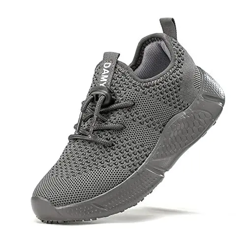 Produktbild: ZMBCYG Kinder Unisex Turnschuhe Sportschuhe Laufshuhe Jungen Mädchen Outdoor Sneaker Atmungsaktiv StraßEnlaufschuhe Hallenschuhe Grau EU 36