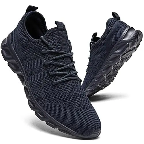 Produktbild: ZMBCYG Laufschuhe Herren Sneaker Sportschuhe Turnschuhe Straßenlaufschuhe Leichtgewichts Männer Running Schuhe Walkingschuhe Tennisschuhe Fitnessschuhe Joggingschuhe, Dunkelblau, EU44