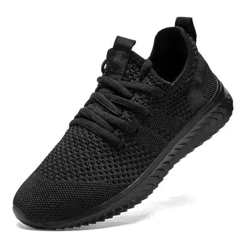 Produktbild: ZMBCYG Turnschuhe Damen Schuhe Sneaker Sportschuhe Laufschuhe Schwarz Tennisschuhe Slip On Freizeitschuhe Fitness Schwarz Walking Outdoorschuhe Atmungsaktiv rutschfeste Joggingschuhe 40