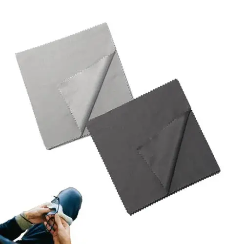Produktbild: ZmdecQna 8 Stück Mikrofaser Reinigungstuch, 18 * 15cm/7.08 * 5.9in Hochwertig Brillenputztuch für Kamera, Objektiv, Brillen, Bildschirme, Tablet (Dunkelgrau, Hellgrau)