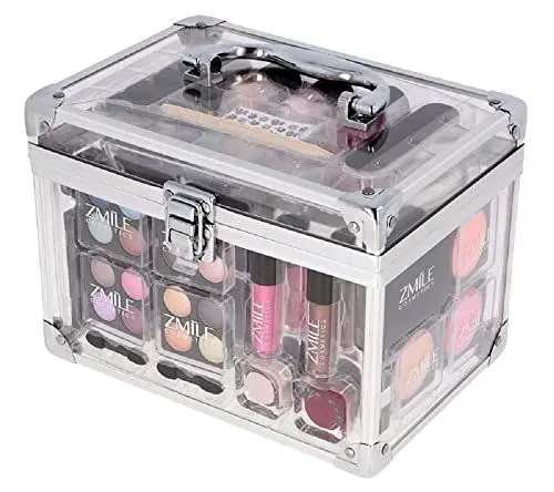 Produktbild: ZMILE COSMETICS Acrylic transparenter Kosmetikkoffer vegane Kosmetik mit Schminke - Make Up Set für unterwegs, zum Reisen und Verschenken