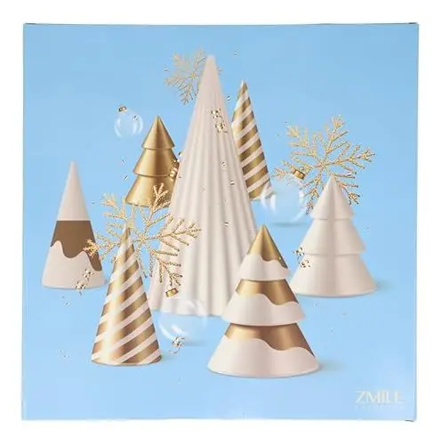 Produktbild: ZMILE COSMETICS Beauty Adventskalender '3D Christmas Trees’ - 24 Überraschungen zum Schminken und Stylen im tradionellen Türchen-Adventskalender mit veganer Kosmetik