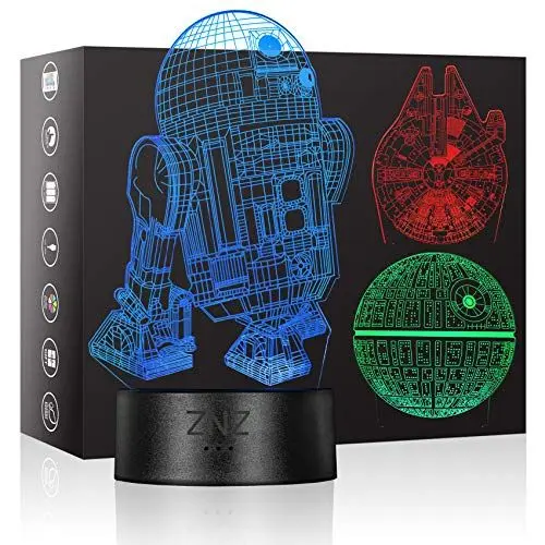 Produktbild: ZNZ 3D Lampe, LED Illusion Led Nachtlicht, 16 Farbwechsel 3 Modell mit Remote & Smart Touch Lampe Weihnachts Geschenke für Kinder Männer Frauen