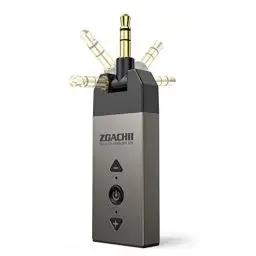 Produktbild: ZOACHII Aux Bluetooth Adapter, Bluetooth 5.2 Empfänger mit Drehbar 3.5mm Klinke für Auto Home Stereo Lautsprecher, Freisprechanruf, Lautstärke und Spur einstellbar, Dual Link