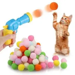 Produktbild: Zocipro 100 Stück Katzenspielzeug Ball Pistole,Interaktives Katzenspielzeug Mit Kunststoff Startwerkzeug,Interaktives Spielzeug für Katzen Indoor,Cat Toy Ball (30mm)