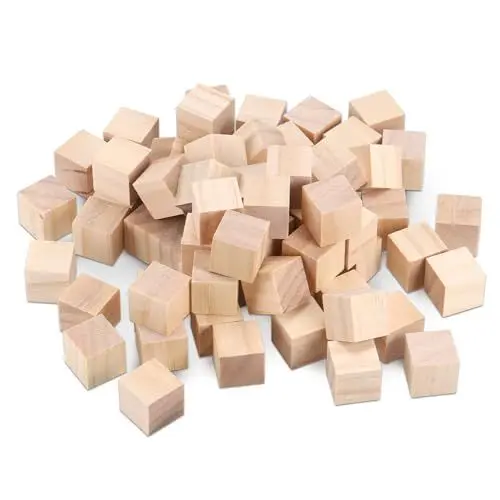 Produktbild: Zocipro 140 Stück Holzwürfel 20x20x20mm, Holz Würfel Kleine, Holzblöcke zum Basteln für DIY Malen Handwerk Dekoration Zahlen