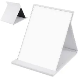 Produktbild: Zocipro Reisespiegel Klappbar,Tischspiegel,21cm x 15cm Tragbar Reise Spiegel,Exquisite High-Definition Make-up Spiegel mit Weiß PU-Leder Hülle,für Tischplatte, Handheld, Zuhause und Reisenutzung