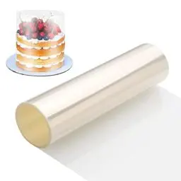 Produktbild: Zocipro Tortenrandfolie 30cm x 10m, Transparent Acetat Rolle Tortenfolie, Harte Torten Folie für Kuchen Schokoladenmousse Kuchen Crafting, Hoch Torten Folienrand Für Stabilisieren Dekoration