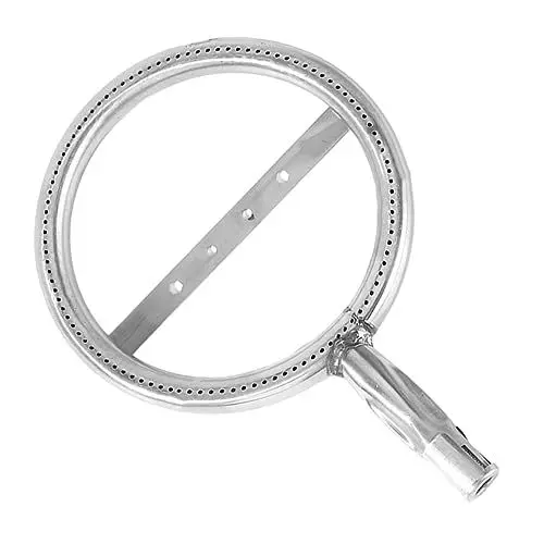 Produktbild: Zoegneer Edelstahl-Grillbrenner – D25 cm Gasrohr-Ersatz mit Flammenplatte rund – perfekt für Ihre Grillbedürfnisse