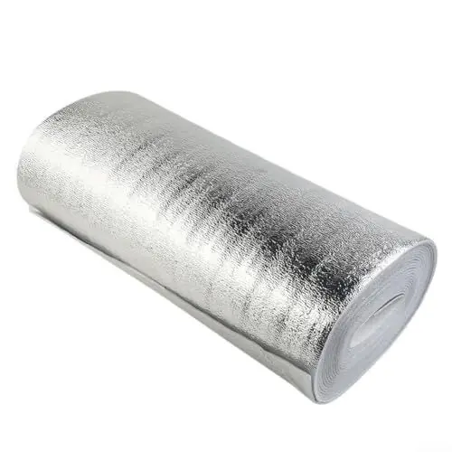 Produktbild: Zoegneer Heizkörper-reflektierende Folie, PET-aluminisierte Folie, Heizkörperwärmereflektierende Isolierfolie, Isolierrolle für Wand, Dächer, Garage, Gewächshaus, Lieferwagen, Isolierung (10 m x 0,5 m