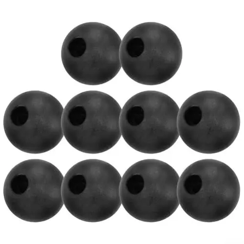 Produktbild: Zoegneer Kabelkugel-Stopper, Kunststoff, gummiert, Endball, Fitnessstudio, Seilzug, Maschine, Kabelball-Stopper, schwarz (40 mm), 10 Stück