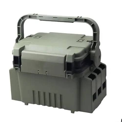 Produktbild: Zoegneer Köderfischbox, PE Luya Box Fischbox Luya Köder Aufbewahrungsbox Luya Angelbox Luya Köder Aufbewahrungsbox, Armeegrün 31,5 x 17,7 x 23 cm