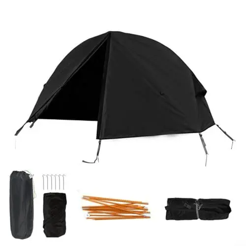 Produktbild: Zoegneer Outdoor-Campingzelt, 2-lagiges Camping-Schlafzelt, leichtes Outdoor-Hochhaus-Zelt (schwarz)