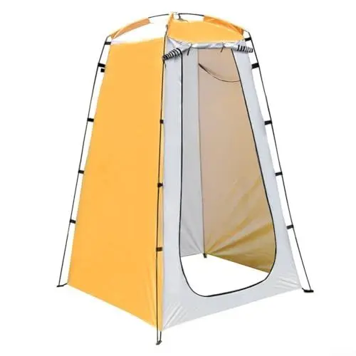 Produktbild: Zoegneer Polyester-Zelt, Pop-Up-Zelt, Duschzelt, tragbares Outdoor-Unterschlupf, Camping, Toilette, Umkleidekabine (gelb)