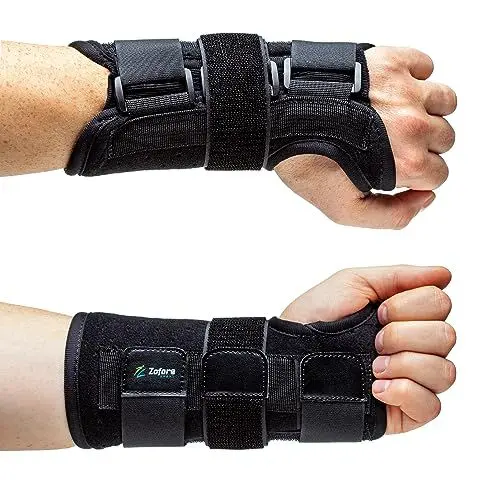 Produktbild: ZOFORE SPORT Karpaltunnel-Handgelenkstütze mit Metallschienenstabilisator von Zofore – hilft bei Sehnenentzündungen, Arthritis, Karpaltunnelschmerzen – verkürzt die Erholungszeit für Männer und Frauen