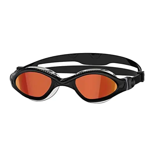 Produktbild: Zoggs Tiger Schwimmbrille für Erwachsene, UV-Schutz, schnell verstellbare Komfortbrillenriemen, beschlagfreie Schwimmbrillengläser, flüssige Haut, Flexibilität und Passform, Titanlinse,